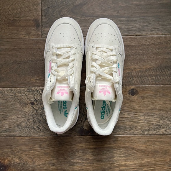 Adidas Continental 80 ‘Off White Pink Aqua.’ Mens 7. Brand New - Picture 3 of 6